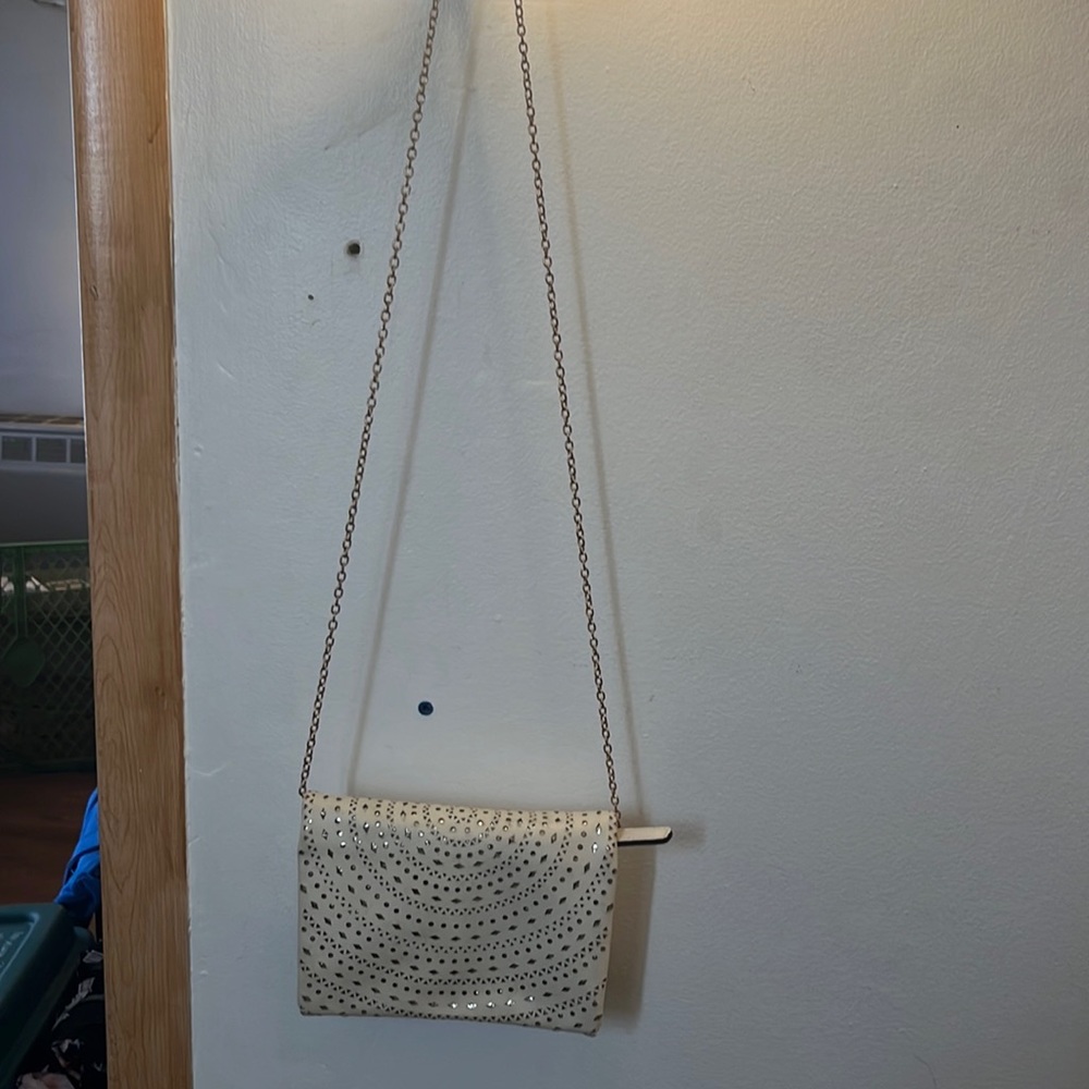 White/Gold purse.